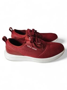 Cole Haan Red Knit Men's Grand Sport Sneakers